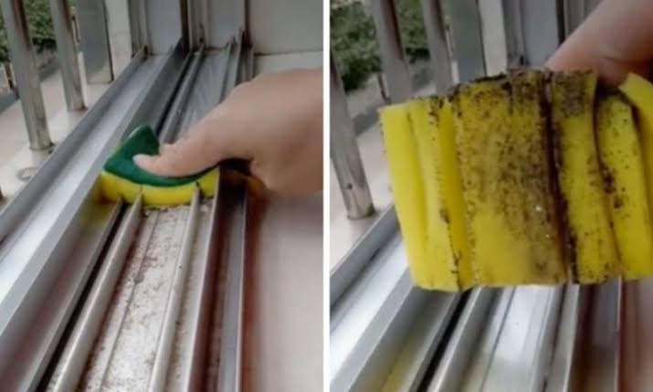 Image result for sliding door tracks cleeaning"